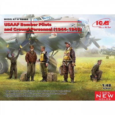 [�˾���ũ] BICM48088 [ICM] BICM48088 1/48 USAAF Bomber Pilots and Ground Personnel 1944-1945
