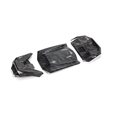 �˾���ũ ARA411023 [ARRMA] ARA411023 Exterior Body Panels Painted, Black Camo: FIRETEAM