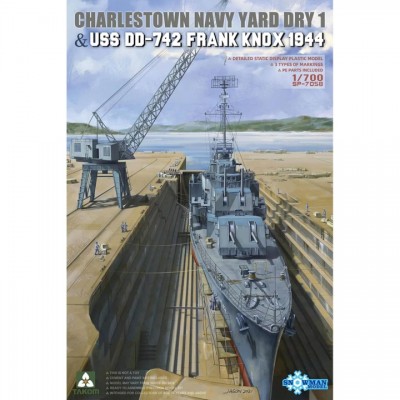 [˾ũ] BTSP-7058 [Takom] BTSP-7058 1/700 Charlestown Navy Yard DRY1 and USS DD-742 Frank Knox 1944