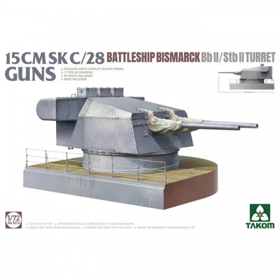[˾ũ] BT5014 [Takom] BT5014 1/72 15cm Sk C/28 Guns Battleship Bismarck Bb II Stb II Turret