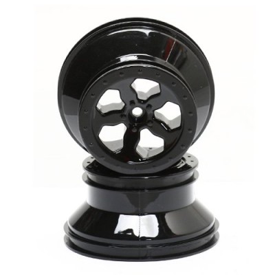 �˾���ũ LOSB7045 [TEAM LOSI] Wheel Set, Black Chrome (2)