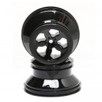 [TEAM LOSI] Wheel Set, Black Chrome (2)