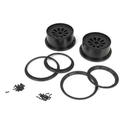 [˾ũ] LOSB7034 [TEAM LOSI] 1/5 Wheel and Beadlock Set 4.75, 24mm Hex, Black (2): 5IVE-T (Ǹ)