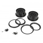[TEAM LOSI] 1/5 Wheel and Beadlock Set 4.75, 24mm Hex, Black (2): 5IVE-T (Ǹ)