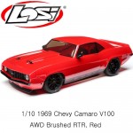 [TEAM LOSI] 1/10 1969 Chevy Camaro V100 AWD Brushed RTR, Red - ͸,  ʿ