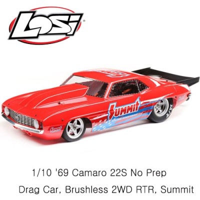 [˾ũ] LOS03035T1 [TEAM LOSI] 1/10 69 Camaro 22S No Prep Drag Car, Brushless 2WD RTR, Summit - ͸,  ʿ