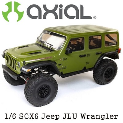 [˾ũ] AXI05000T1 [Axial] [ ʴ Ŭ] 1/6 SCX6 Jeep JLU Wrangler 4WD Rock Crawler RTR: Green