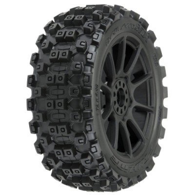 [˾ũ] PRO906721 [PROLINE-RACING] 1/8 Badlands MX M2 Fr/Rr Buggy Tires Mounted 17mm Black Mach 10 (2)