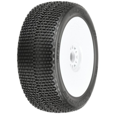 [˾ũ] PRO906232 [PROLINE-RACING] 1/8 Buck Shot M3 Front/Rear Buggy Tires Mounted 17mm White (2)