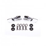 [Traxxas] AX9118 Mirrors, side, chrome (left & right)/ o-rings (4)/ body clips (4) (fits 9111 body)