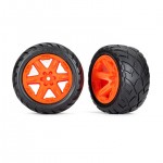 [Traxxas] AX6775A Tires & wheels, assembled, glued (2.8) (RXT orange wheels, Anaconda tires, foam inserts)