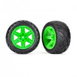 [Traxxas] AX6775G Tires & wheels, assembled, glued (2.8) (RXT green wheels, Anaconda tires, foam inserts)