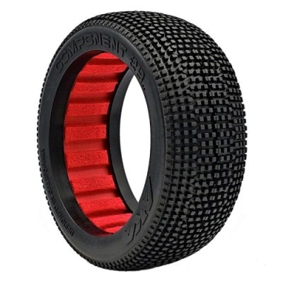 [˾ũ] AKA14032QR [AKA] 2AB Tire with Red Inserts, Supersoft LW (2): 1/8 Buggy