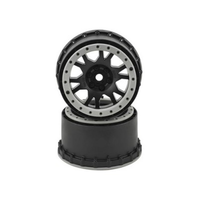 [˾ũ] PRO276303 [PROLINE-RACING] 2763-03 Pro-Line X-MAXX Impulse Pro-Loc Wheels (Black w/Stone Gray Rings) (2)