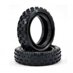 [SCHUMACHER] Schumacher Cut Stagger Low Profile 2.2 1/10 2WD Buggy Front Tires (2) (Green) SCHU6771