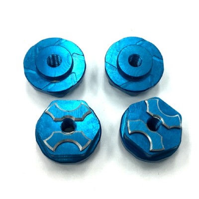 ¾Ë¾¾¹ðÅ© BU-680BU New SAVAGE¿ë FLANGED LOCK NUT (Blue / 4pcs) 17MM ÈÙ ³ÊÆ®