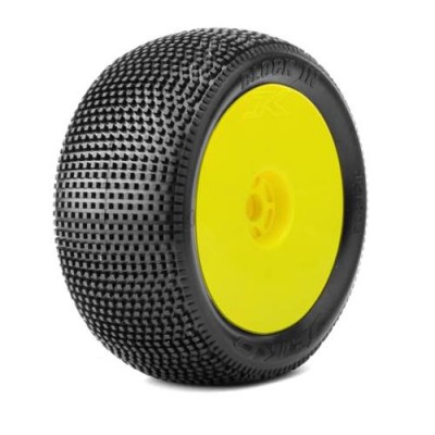 [˾ũ] JKO1202DYSSU [JETKO] (ֻ ̽ Ÿ̾, ݴ) BLOCK IN:1/8 Truggy Super Soft Yellow Rim (2pcs)