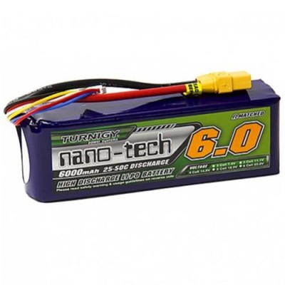 [�˾���ũ] 9210000238-0 [TURNIGY] nano-tech 14.8V 6000mAh 25C ��Ƭ������ ���͸� - XT90