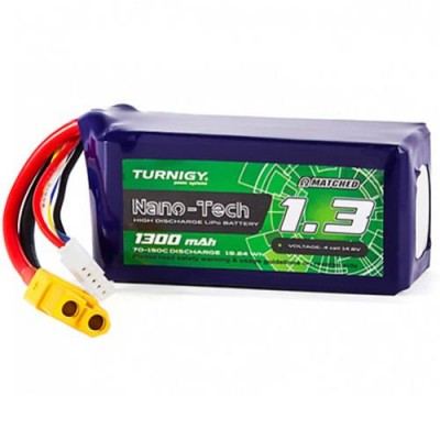 [�˾���ũ] 9210000263-0 [TURNIGY] Nano-Tech Plus 14.8V 1300mAh 70C ��Ƭ������ ���͸� - XT60