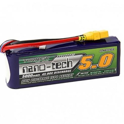 [�˾���ũ] 9210000230-0 [TURNIGY] NANO-TECH 11.1V 5000mAh 45C ��Ƭ������ ���͸� - XT90