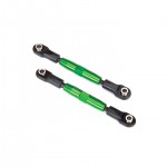 [Traxxas] AX3644G Camber links, rear (TUBES green-anodized 7075-T6 aluminum, stronger than titanium) (73mm) (2)/ rod ends (4)/ aluminum wrench (1) (2579 3x15 BCS (4) required for installation)