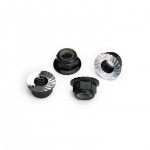 [Traxxas] AX8447A Nuts, 5mm flanged nylon locking (aluminum, black-anodized, serrated) (4)