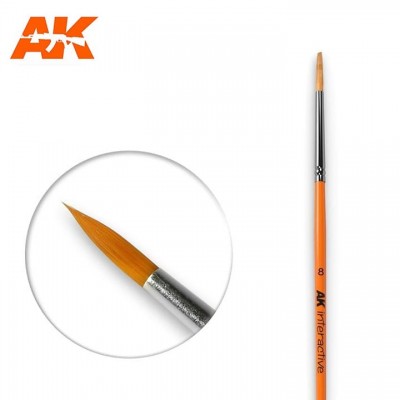 [˾ũ] CAK607 [AK interactive] CAK607 ROUND BRUSH 8 SYNTHETIC