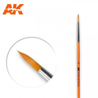 [˾ũ] CAK606 [AK interactive] CAK606 ROUND BRUSH 6 SYNTHETIC