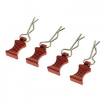 [DETAILS TECH]( ׸ ٵ Ŭ) Pro Aluminum Easy Pull 1/10 ~ 1/8 RC Car Body Shell Clips 4pcs/set (Red)