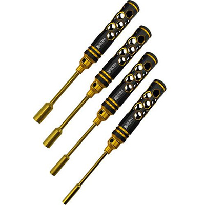 [�˾���ũ] DTT03017 [DETAILS TECH] (Ƽź ��) Classic Nut Drivers Set - Hexagon Honeycomb Black Gold 4pcs