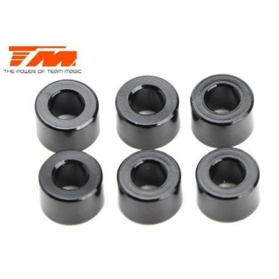 [˾ũ] 130125BK [TEAM MAGIC] 3x6x4mm Alum. Washer (6)-BK