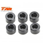 [TEAM MAGIC] 3x6x4mm Alum. Washer (6)-BK