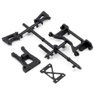 [˾ũ] TD340019 [TEAM DURANGO] PLASTIC STEERING BRACE, REAR CENTRE MOUNT AND GEARBOX INSERTS