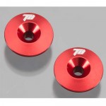 [TEAM DURANGO] ALUMINIUM FRONT BULKHEAD BUTTON (2pcs)(RED)