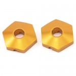 [TEAM DURANGO] ALLOY WHEEL HEX (15mm)(2pcs)(GOLD)