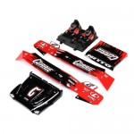 [TEAM LOSI] Body/Driver Set, Red, Silkscreened: Hammer Rey (Ǹ)