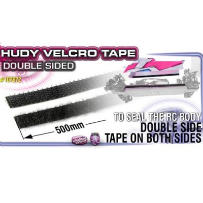 [�˾���ũ] 107872 [HUDY] 107872 Velcro Tape with Double Sided Tape - Body Mount Offroad - 8x500mm - black