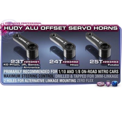 [�˾���ũ] 293491 [HUDY] 293491 ALU SERVO HORN - KO PROPO, JR, SANWA, AIRTRONICS - OFFSET - 23T