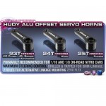 [HUDY] 293491 ALU SERVO HORN - KO PROPO, JR, SANWA, AIRTRONICS - OFFSET - 23T