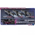 [HUDY] 293504 ALU THROTTLE SERVO HORN - KO PROPO, JR, SANWA, AIRTRONICS - 23T