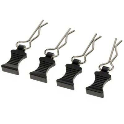 [˾ũ] DTEL01071A [DETAILS TECH] ( ׸ ٵ Ŭ) Pro Aluminum Easy Pull 1/10 ~ 1/8 RC Car Body Shell Clips 4pcs/set (Black)
