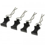 [DETAILS TECH] ( ׸ ٵ Ŭ) Pro Aluminum Easy Pull 1/10 ~ 1/8 RC Car Body Shell Clips 4pcs/set (Black)