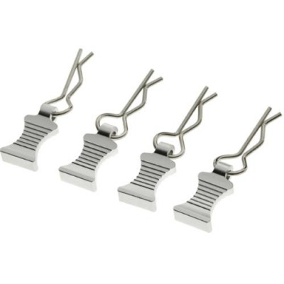[˾ũ] DTEL01071C [DETAILS TECH] ( ׸ ٵ Ŭ) Pro Aluminum Easy Pull 1/10 ~ 1/8 RC Car Body Shell Clips 4pcs/set (Silver)