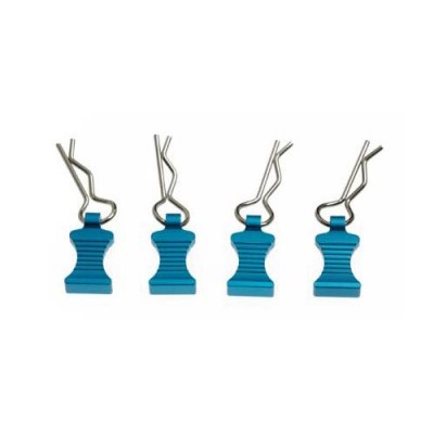 [˾ũ] DTEL01071D [DETAILS TECH] ( ׸ ٵ Ŭ) Pro Aluminum Easy Pull 1/10 ~ 1/8 RC Car Body Shell Clips 4pcs/set (Blue)