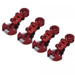[DETAILS TECH] 1/10 RC Model Car Aluminum Magnetic Invisible Body Mount Red (4pcs)