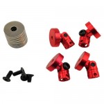 [DETAILS TECH] (ڼ ٵ Ʈ) Aluminum Magnetic Body Mount (Red)