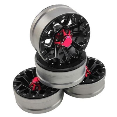 [�˾���ũ] DTCW01902B [DETAILS TECH] 01902B(4PCS �Ѵ��, ��Ż ���� ��, ����) 1.9 Aluminum Beadlock Crawler Wheels 4pcs - Strong