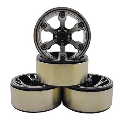 [�˾���ũ] DTCW19004B [DETAILS TECH] 19004B(4PCS �Ѵ��, ��Ż ���� ��, 6 ����ũ) 1.9 Aluminum Beadlock Crawler Wheels 4pcs