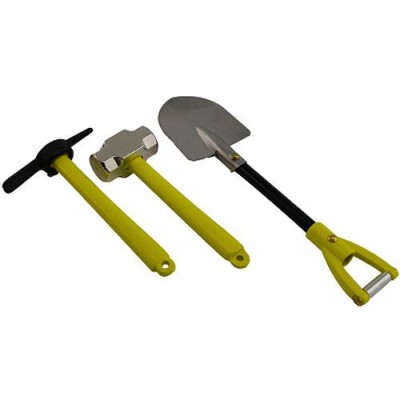 [˾ũ] DTSM01006 [DETAILS TECH] ( Ǽ) Metal Hammer Pickaxe and Shovel Set - Yellow for 1/10 RC Crawler