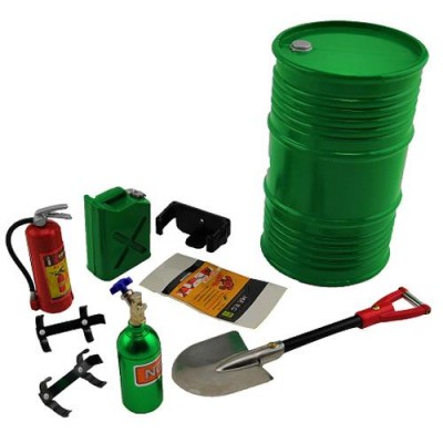 [˾ũ] DTSM01011C [DETAILS TECH] ( Ǽ) Oil Tank Extinguisher Nos Bottle Shovel Set for 1/10 RC Crawler